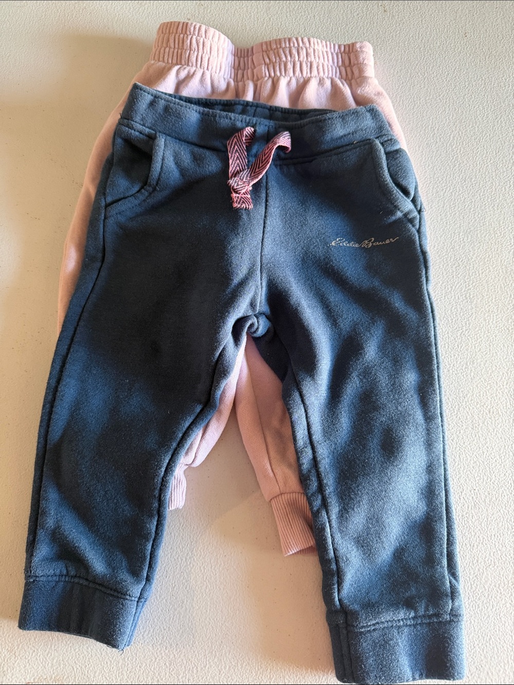 Eddie Bauer Girls Pink & Navy Jogger Set